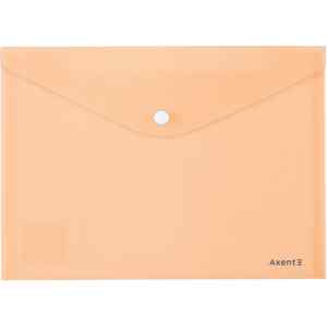 Папка-конверт на кнопке А5 Аxent, Pastelini, 180 мкм., не прозрачная, персиковая - фото 1