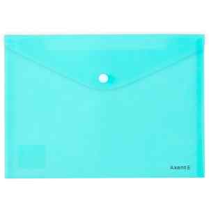 Папка-конверт на кнопке А5 Аxent, Pastelini, 180 мкм., не прозрачная, мятная - фото 1