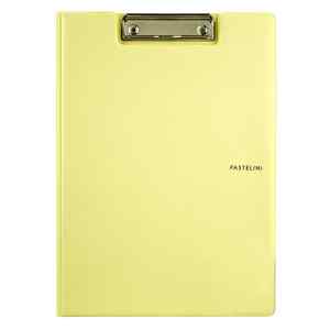 Папка-планшет з верхнiм притиском А4 Axent Pastelini, жовта - фото 1