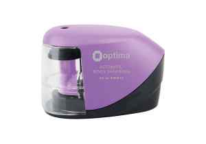 Чинка для олівців електрична Optima 40650, фіолетова - фото 1