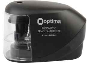 Чинка для олівців електрична Optima 40650, чорна - фото 1