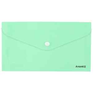 Папка-конверт на кнопці DL Axent, Pastelini,180 мкм, не прозора, 250х130 мм., неом