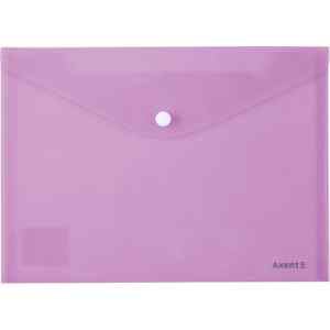 Папка-конверт на кнопці А5 Axent, Pastelini,180 мкм, не прозора, бузкова - фото 1
