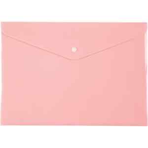 Папка-конверт на кнопці А4 Аxent, Pastelini, 180 мкм., не прозора, рожева - фото 1