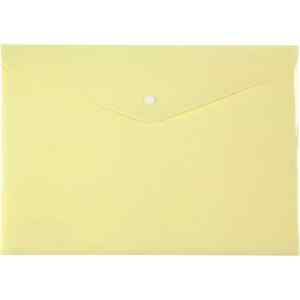 Папка-конверт на кнопке А4 Аxent, Pastelini, 180 мкм., не прозрачная, желтая - фото 1
