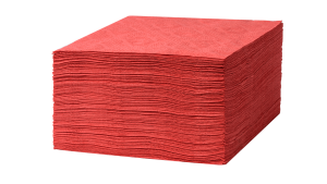 Серветки двошарові Papero, 33х33, в упаковці 100 шт., червоні - фото 1