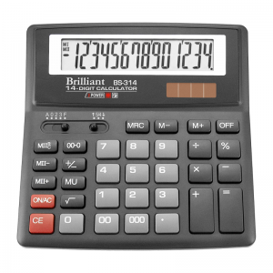 Калькулятор Brilliant BS-314, 156х157х34мм, 12 розрядний, 2 джерела живлення - фото 1
