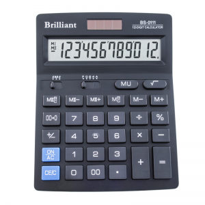 Калькулятор Brilliant BS-0111, 140х176х45 мм, 12 розрядный, 2 источника питания	 - фото 1