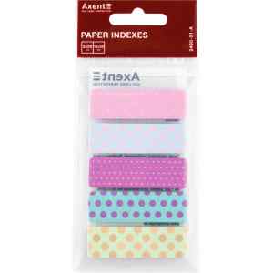 Стікер-закладки Axent  Dots, 12 х 50 мм, 100 аркушів, 5 кольорів, паперові - фото 1