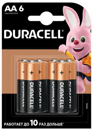 Батарейка АА, Duracell LR6, 6 шт - фото 1
