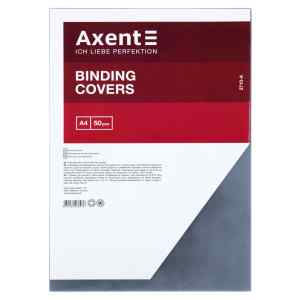 Обложка для биндера  Axent, А4, 150 мкм, пластиковая, 50 шт, прозрачная - фото 1