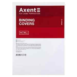 Обложка для біндера Axent, картон.під шкіру А4, 50 шт., біла - фото 1