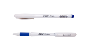Ручка гелева BUROMAX-8340 з гумовим грипом, 0,5 мм, синя - фото 1