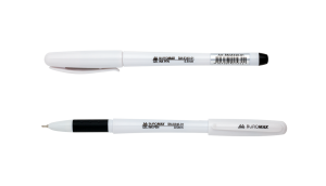 Ручка гелева BUROMAX-8340 з гумовим грипом, 0,5 мм, ЧОРНА - фото 1