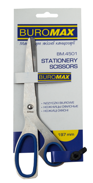 Ножиці офісні цільнометалеві 19.7 см Buromax 4501 - фото 1