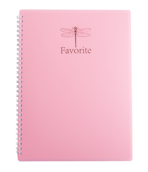 Блокнот А4, спіраль збоку, 80 аркушів, Buromax Favorite Pastel, пластикова обкладинка, рожевий - фото 1