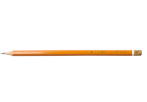 Олівець графітовий Buromax Professional HB, жовтий, без гумки - фото 1