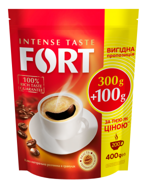 Кофе растворимый Fort, 400 г мягкая упаковка	 - фото 1