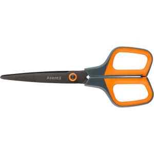 Ножиці офісні 19 см Axent Titanium, сіро-помаранчеві - фото 1