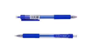 Ручка гелева автоматична Buromax Target, з гумовим грипом, 0,5 мм, синя - фото 1