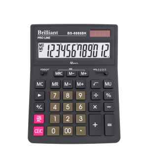 Калькулятор Brilliant BS-8888BК, 155x205x35мм, 12 розрядний, 2 джерела живлення - фото 1
