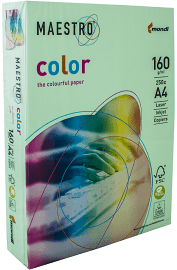 Бумага цветная Maestro Color Pastell А4, 160 г/м2, 250 л, зеленый(medium green) - фото 1