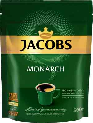 Кофе растворимый Jacobs Monarch, 500 г мягкая упаковка	 - фото 1