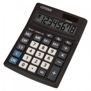 Калькулятор Citizen CMB 801-BK, 137x102x31мм, 8 разрядный, 2 источника питания - фото 1