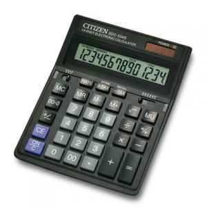 Калькулятор Citizen SDC-554S, 153x199x30,5мм, 14 розрядний, 2 джерела живлення - фото 1