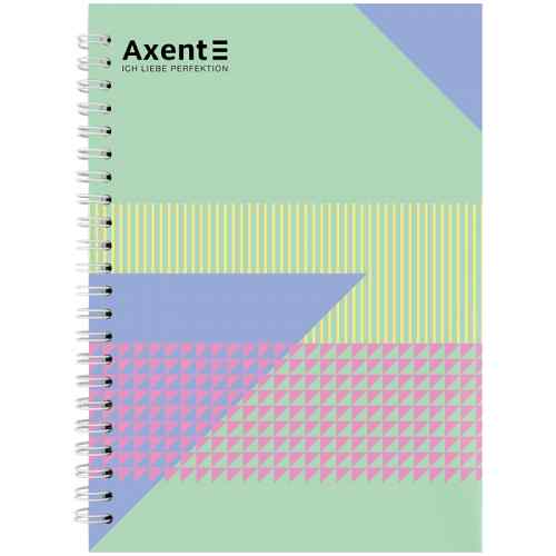 Блокнот А5, боковая спираль, 96 листов Axent твердая обложка, абстракция	-фото4