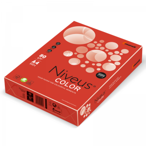 Папір кольоровий NIVEUS Intensive А4, 80 г/м2,кораловий, 500 арк.	 - фото 1