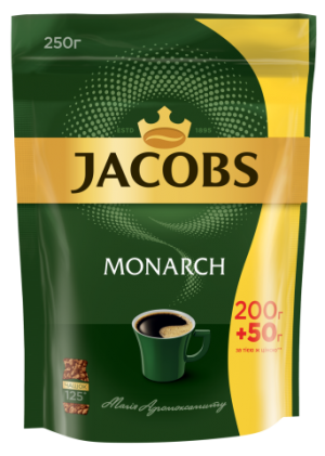 Кофе растворимый Jacobs Monarch, 250 г мягкая упаковка - фото 1