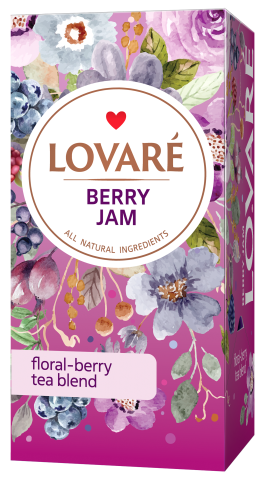 Чай квітковий 24 пак, Berry Jam LOVARE - фото 1