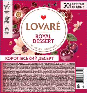 Чай квітковий 50 пак, Royal Dessert LOVARE  - фото 1