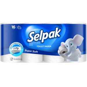 Туалетний папір Selpak, білий, 16 рул. - фото 1