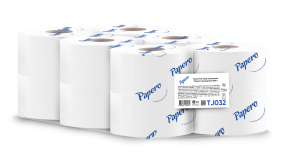 Туалетний папір Papero Джамбо, білий, двошаровий, 100 м - фото 1