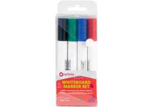 Набір маркерів для білих дошок Optima 2 мм, 4 кольори  - фото 1