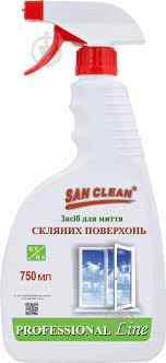 Засіб для миття скла та дзеркал San Clean Prof Line з розпилювачем, 750 мл - фото 1