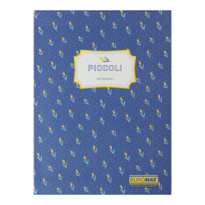 Блокнот PICCOLI,А5, 80 аркушів, в клітинку,інтегральна обкладинка,синій  - фото 1