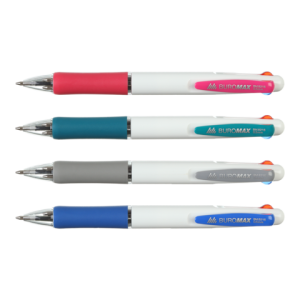 Ручка шариковая автоматическая  Buromax 3 в1, синяя, черная, красная - фото 1