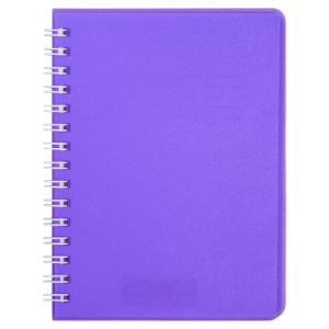 Блокнот А6 Buromax BRIGHT, 60 листов в клетку пластиковая обложка, фиолетовый - фото 1