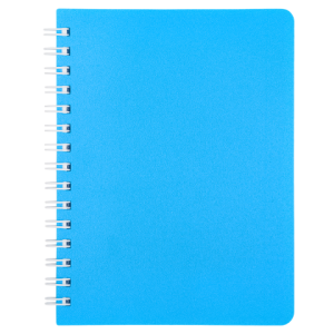 Блокнот А6 Buromax BRIGHT, 60 листов в клетку пластиковая обложка, голубой - фото 1