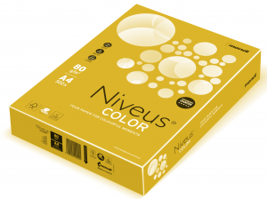 Папір кольоровий NIVEUS Intensive А4, 80 г/м2, жовтий(CY-39), 500 арк. - фото 1