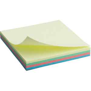 Блок стикеров Axent 75 х 75 х 100 листов, пастельные цвета, ассорти - фото 1