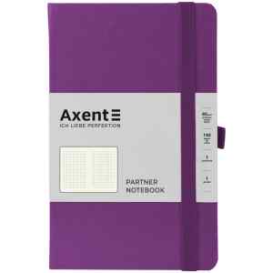 Діловий блокнот 125х195мм Axent Partner пурпурний, 96арк., у клітинку - фото 1