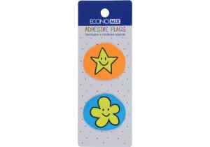 Стикеры-закладки 35 х 40 мм., 40 листов Economix Fun flower and star пластиковые, ассорти  - фото 1