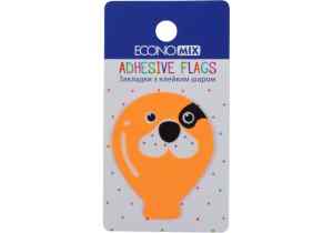 Стикеры-закладки 40 х 50 мм., 20 шт., Economix Fun balloons пластиковые, оранжевые - фото 1