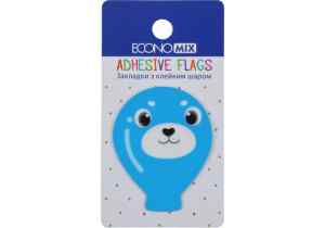 Стікери-закладки 40 х 50 мм., 20 шт., Economix Fun balloons пластикові, блакитні - фото 1