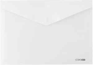 Папка-конверт на кнопке А4 Economix, глянцевая, не прозрачная, белая - фото 1
