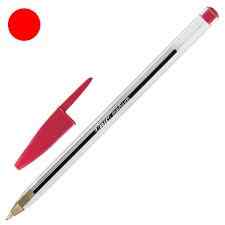 Ручка шариковая одноразовая Bic Medium Cristal красная - фото 1